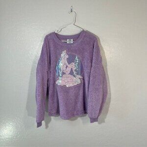 Plush Lavender Graphic Crewneck Sweater - Women Tops